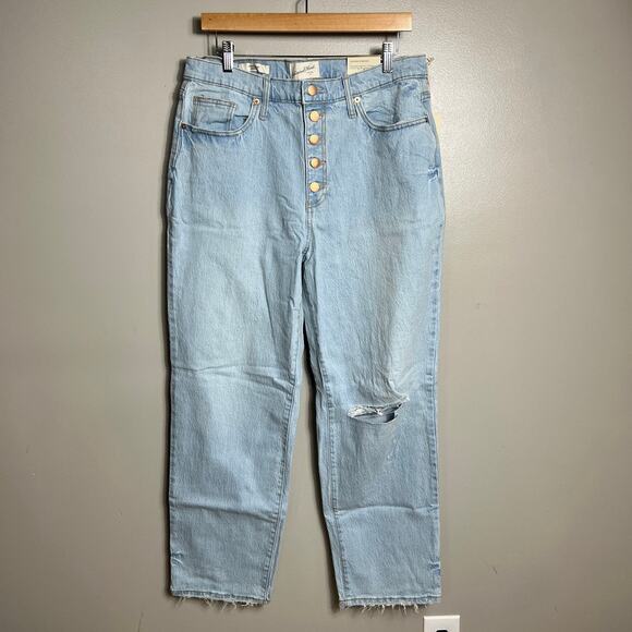 NWT Universal Thread Straight Leg Vintage Stretch High Rise Jeans 14 Long Tall - Picture 4 of 10
